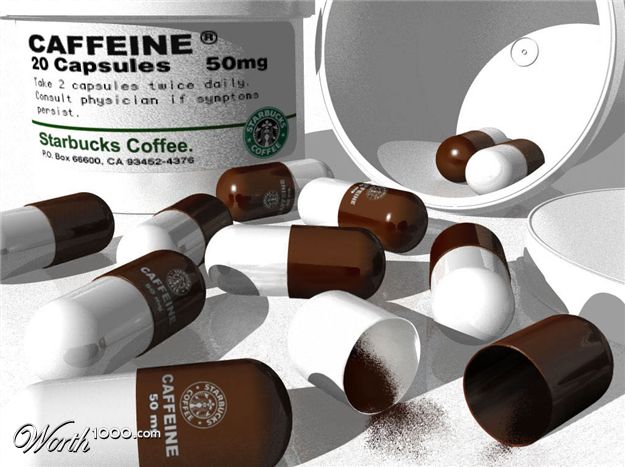 Применение кофеина в таблетках